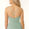Elegant Bridesmaid Dress – Cascading Ruffles & Leg Slit