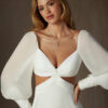 Chic A-Line Wedding Dress with Bow Back – Perfect for Beach & Destination Weddings