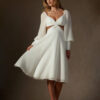 Chic A-Line Wedding Dress with Bow Back – Perfect for Beach & Destination Weddings