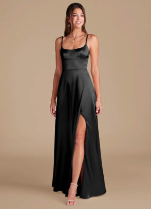 Custom A-Line Bridesmaid Dress – Metallic Satin