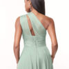 Elegant Bridesmaid Dress – Pleated Mesh & One-Shoulder Design