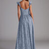 Sweetheart Neckline Bridesmaid Dress – Ruched & Floral Burnout