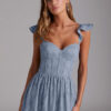 Sweetheart Neckline Bridesmaid Dress – Ruched & Floral Burnout