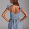 Sweetheart Neckline Bridesmaid Dress – Ruched & Floral Burnout