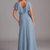 Chiffon Bridesmaid Dress – Ruffles & Slit