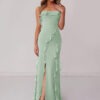 Custom Bridesmaid Dress – Bow Back & Cascading Ruffles