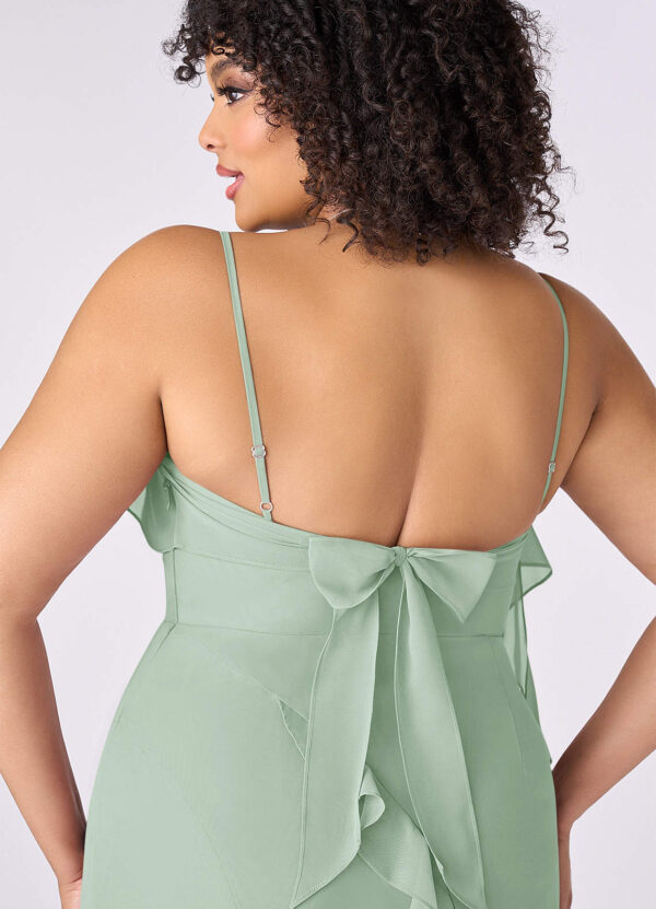 Custom Bridesmaid Dress – Bow Back & Cascading Ruffles