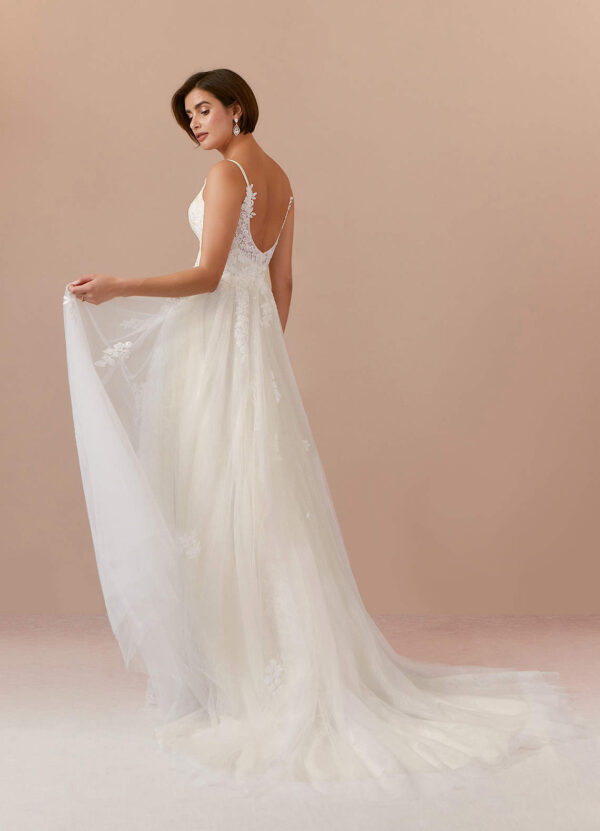Romantic Custom Wedding Dress – Lace & Cathedral Train