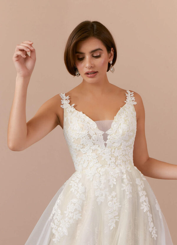 Romantic Custom Wedding Dress – Lace & Cathedral Train