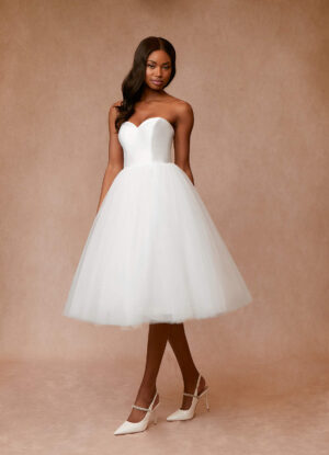Chic A-Line Custom Wedding Dress – Sweetheart & Spaghetti Straps