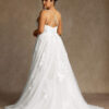 Elegant Custom Wedding Dress – Beaded Lace & V-Neck Design
