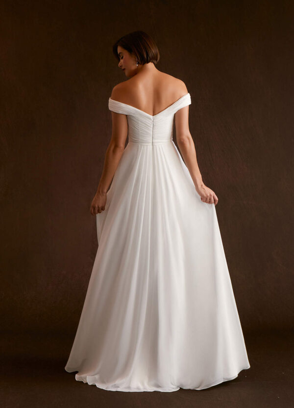 Elegant Custom Wedding Dress – Beaded, Sequins & Off-The-Shoulder