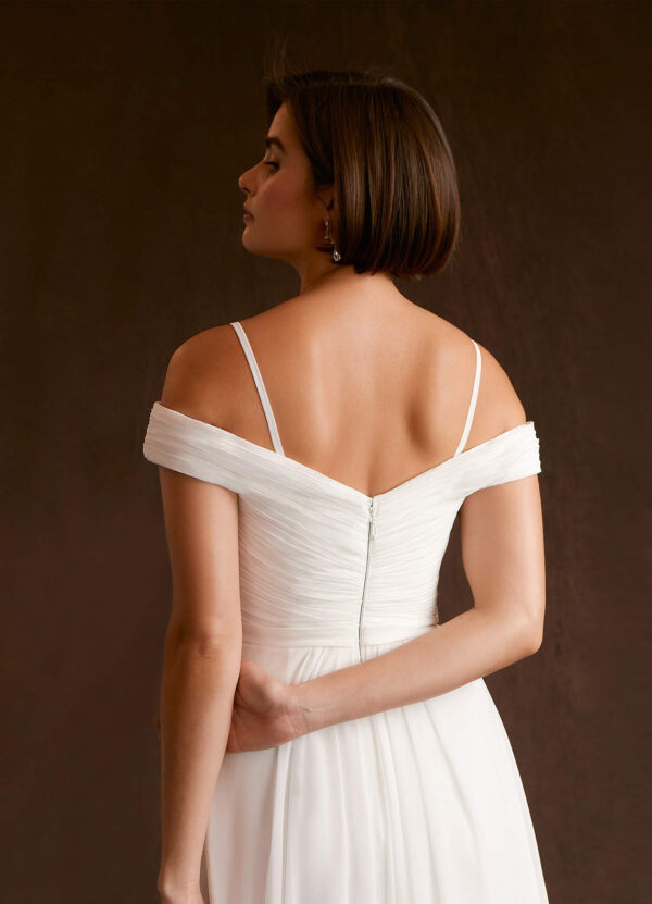 Elegant Custom Wedding Dress – Beaded, Sequins & Off-The-Shoulder