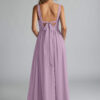 Elegant Bridesmaid Dress – Chiffon, A-Line, Leg Slit & V-Neck