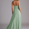 Elegant Custom Bridesmaid Dress – Convertible Straps & Leg Slit