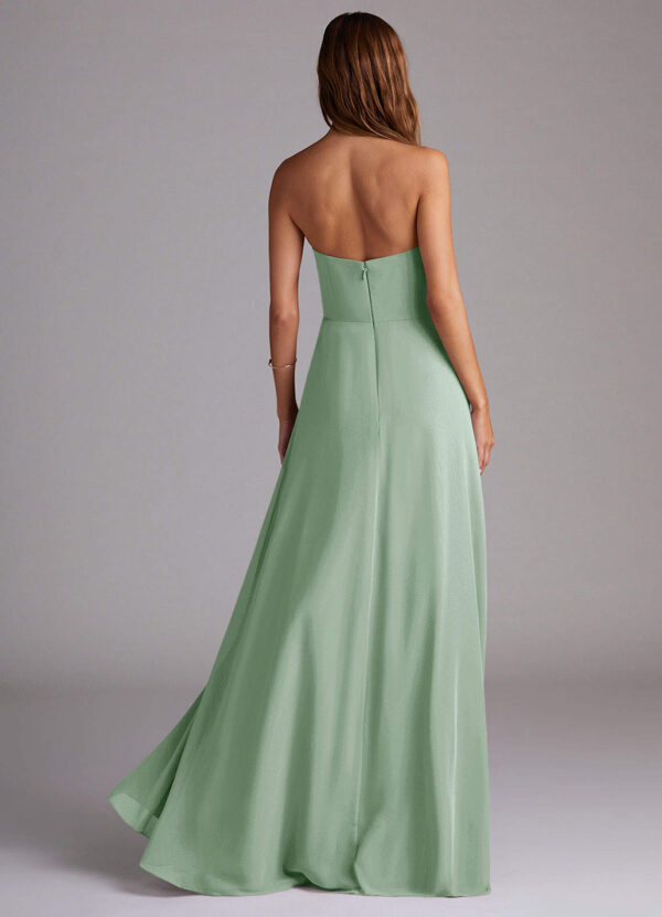 Elegant Custom Bridesmaid Dress – Convertible Straps & Leg Slit