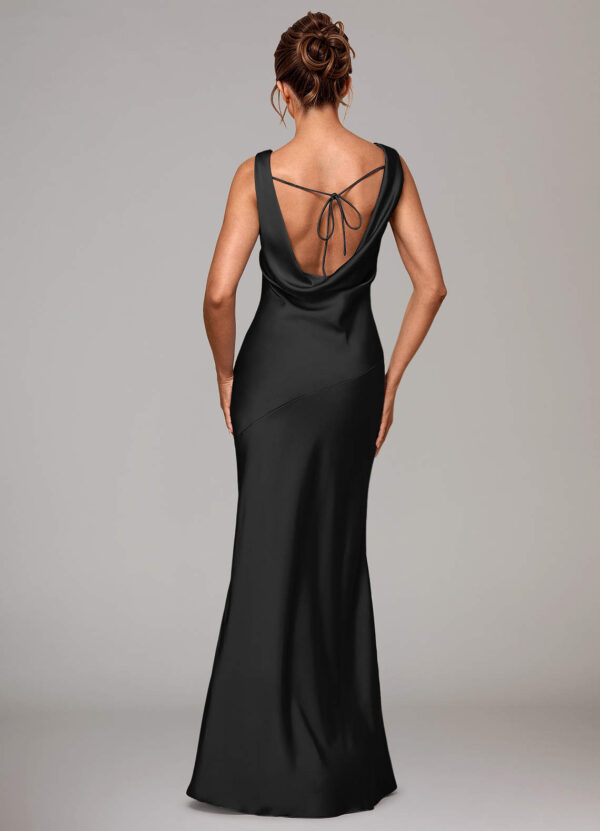 Elegant Custom Bridesmaid Dress – Cowl Neck & Mermaid Silhouette