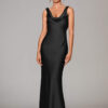 Elegant Custom Bridesmaid Dress – Cowl Neck & Mermaid Silhouette