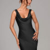 Elegant Custom Bridesmaid Dress – Cowl Neck & Mermaid Silhouette