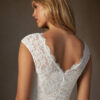 Chic Custom Wedding Dress – Knee-Length, Lace, Embroidered, & Cap Sleeves