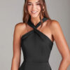 A-Line Bridesmaid Dress – Satin & Slit Design