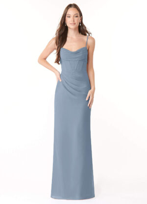 Custom Bridesmaid Dress – Cowl Neckline & Bow Back