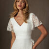 Elegant Lace Wedding Dress with 3D Florals – Perfect for Beach Weddings