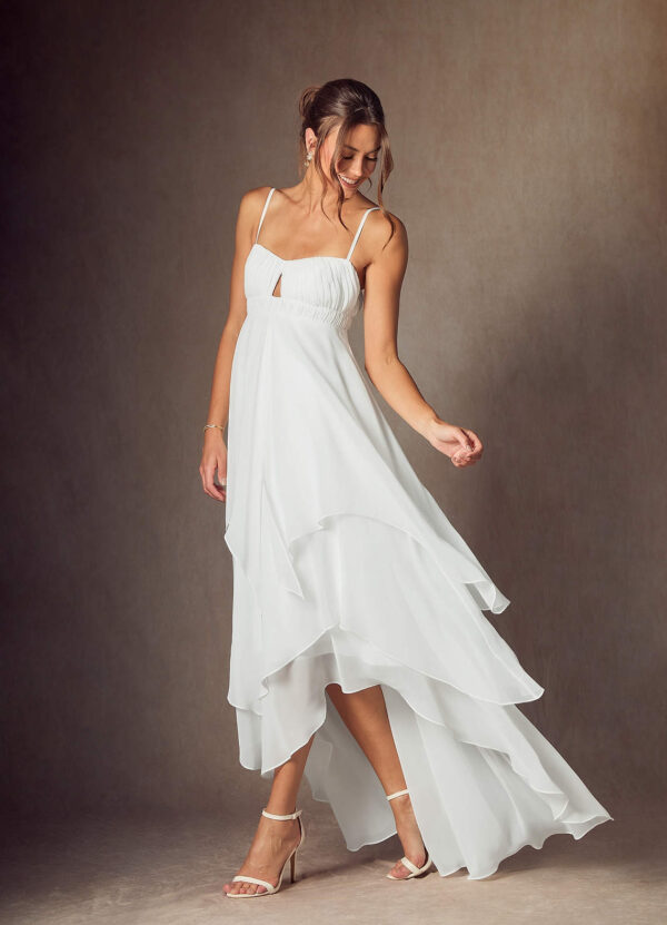Boho Beach Wedding Dress with Sweetheart Neckline