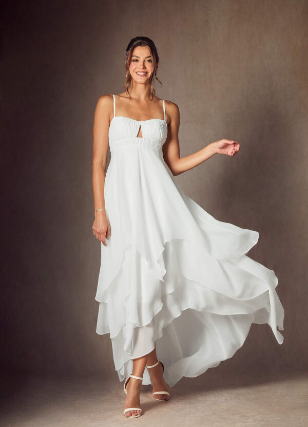Boho Beach Wedding Dress with Sweetheart Neckline