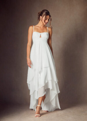 Boho Beach Wedding Dress with Sweetheart Neckline