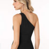 One-Shoulder Chiffon Bridesmaid Dress – A-Line Fit