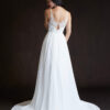 Vintage Chic Wedding Dress with Embroidered Lace and Beaded Sequins
