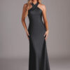 Elegant Bridesmaid Dress – Halter Neck & Keyhole Back