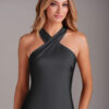 Elegant Bridesmaid Dress – Halter Neck & Keyhole Back