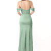 Strapless Bridesmaid Dress – Ruched & Pleated with Leg Slit