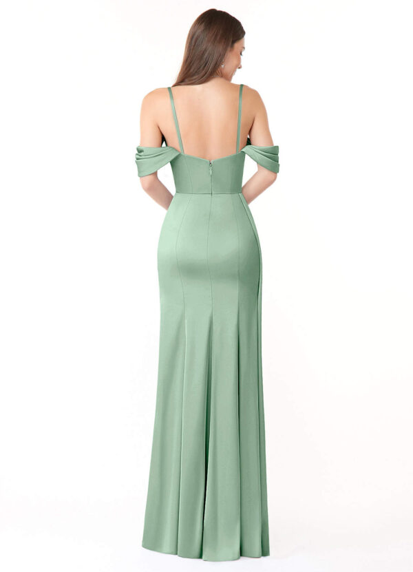 Strapless Bridesmaid Dress – Ruched & Pleated with Leg Slit