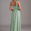 Elegant Floor-Length Bridesmaid Dress – Pleated Chiffon & A-Line Silhouette