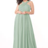 Elegant Floor-Length Bridesmaid Dress – Pleated Chiffon & A-Line Silhouette