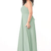 Elegant Floor-Length Bridesmaid Dress – Pleated Chiffon & A-Line Silhouette