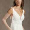 legant V-Back A-Line Wedding Dress with Lace & Sequins