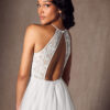 Elegant A-Line Custom Wedding Dress with Lace & Beaded Details