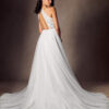 Elegant A-Line Custom Wedding Dress with Lace & Beaded Details
