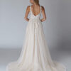 Elegant A-Line Custom Wedding Dress with Lace & Beaded Embellishments