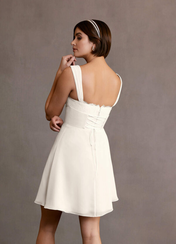 Sparkly Mini Wedding Dress – Chiffon & Lace