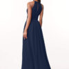 Elegant Bridesmaid Dress – A-Line, Halter Neck, Pleated Chiffon