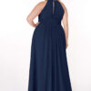 Elegant Bridesmaid Dress – A-Line, Halter Neck, Pleated Chiffon