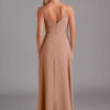 Elegant A-Line Bridesmaid Dress – Cowl Neckline & Spaghetti Straps