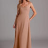 Elegant A-Line Bridesmaid Dress – Cowl Neckline & Spaghetti Straps
