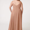 Elegant A-Line Bridesmaid Dress – Cowl Neckline & Spaghetti Straps