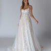 Sparkly A-Line Wedding Dress with 3D Floral & Beading